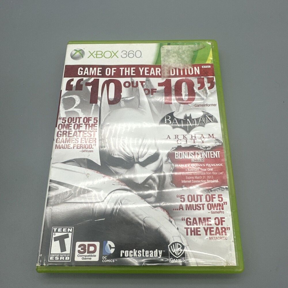Batman: Arkham City -- Game of the Year Edition (Microsoft Xbox 360, 2012)